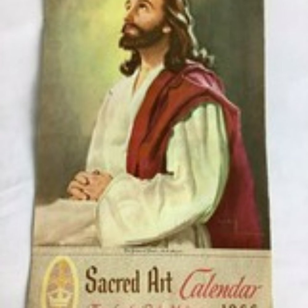 Collectable Vintage 1966 Christian Religion Promo Calendar Lamb Funeral Home